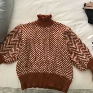 Goodnight macaroon fluted neck and arm sweater